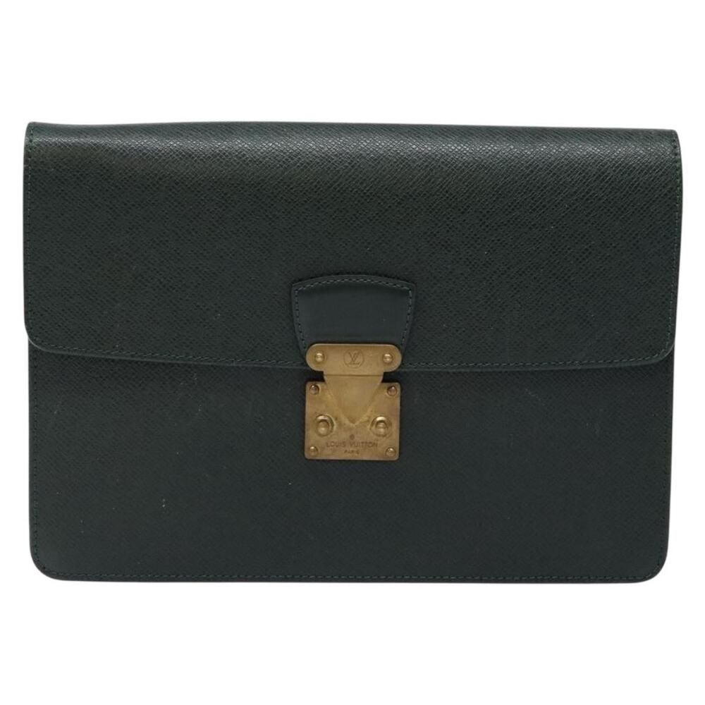 Louis Vuitton Taiga Pochette Kourad Clutch Bag Green